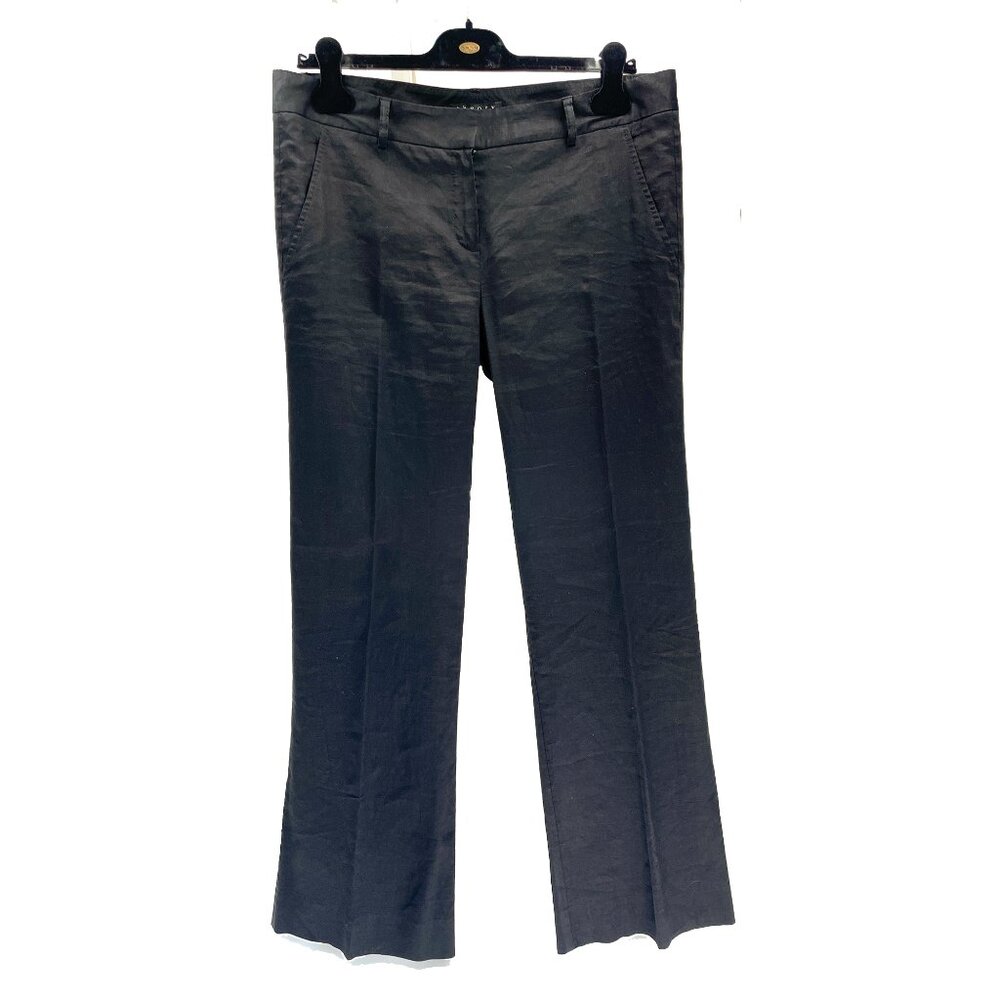 THEORY Linen dress pants low rise Black 12